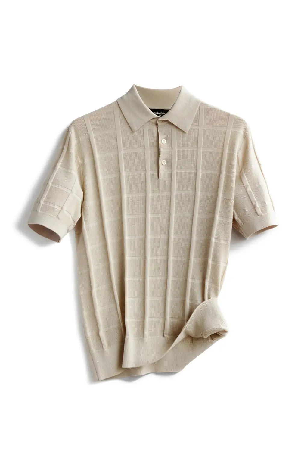 Textured Knit Short Sleeve Polo