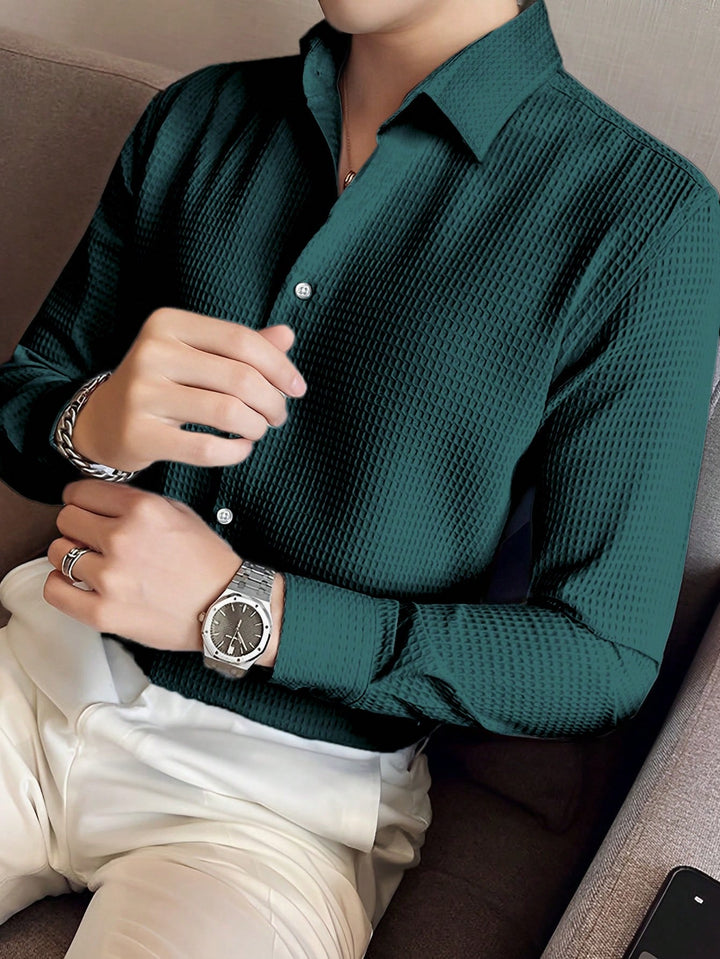 Textured Slim Fit Shirt