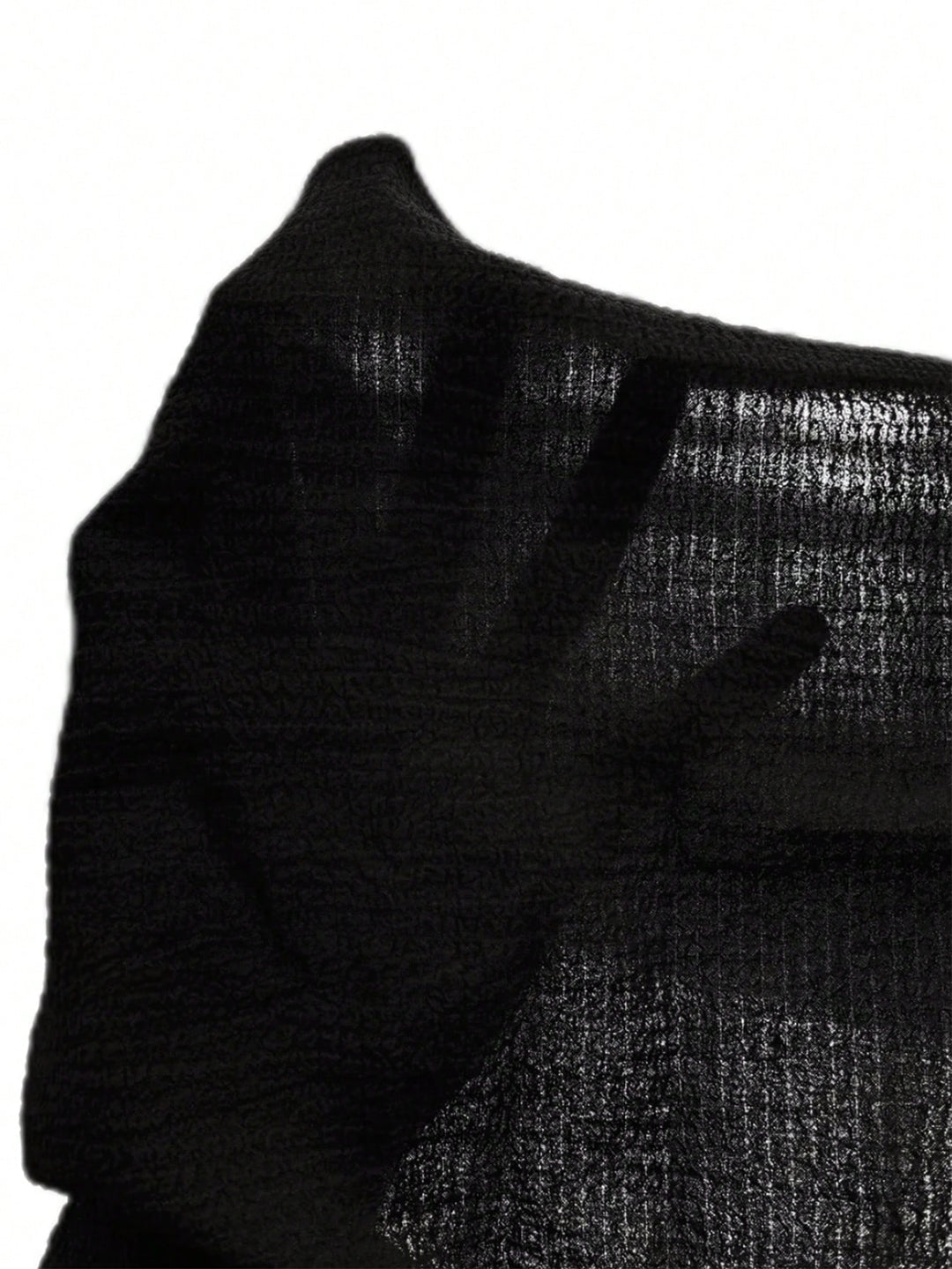 Textured Stand Collar Shirt