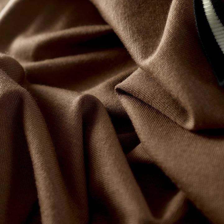 Tipped Knit Crewneck Sweater