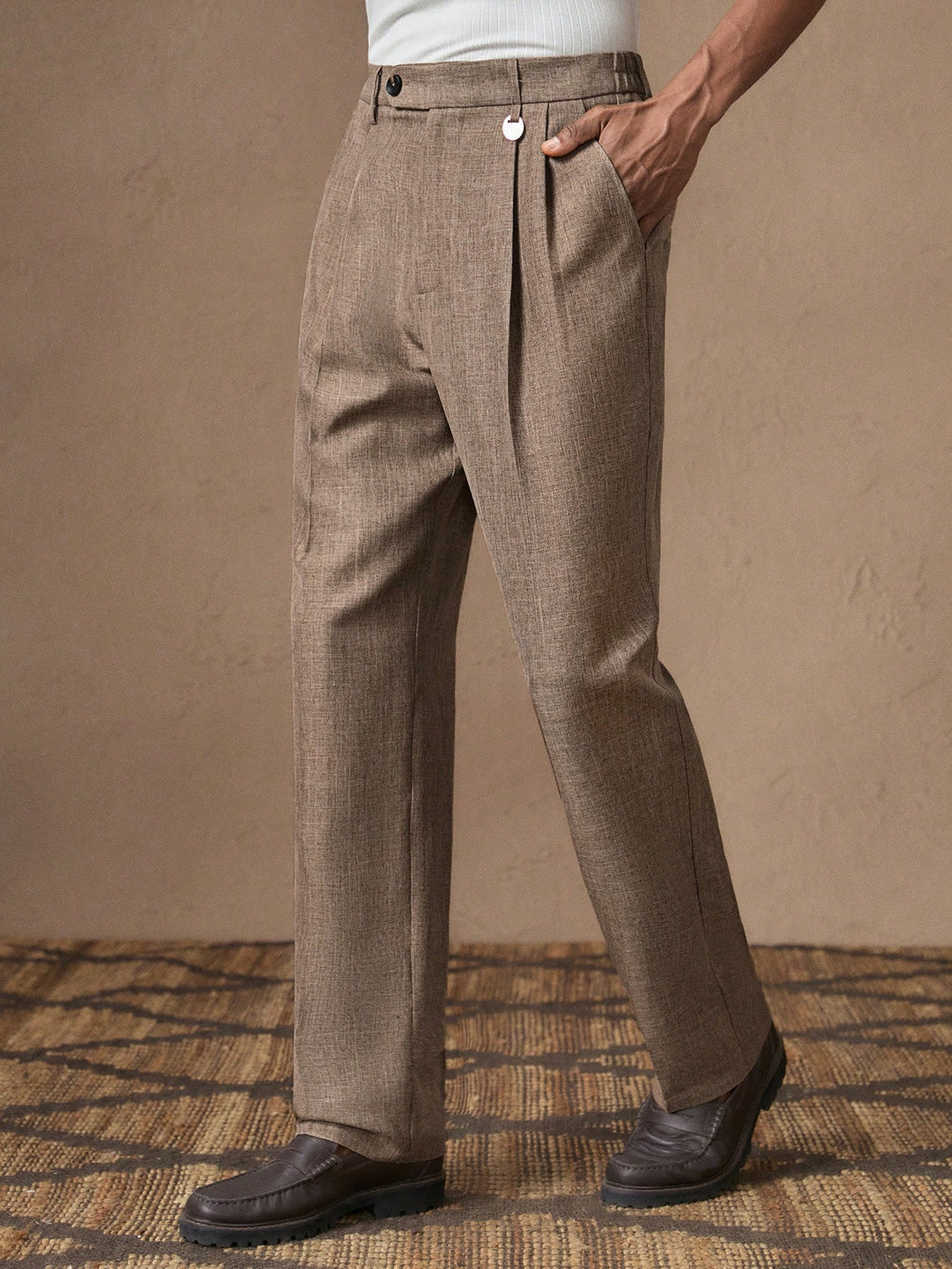 Vintage Pleated Tweed Trousers