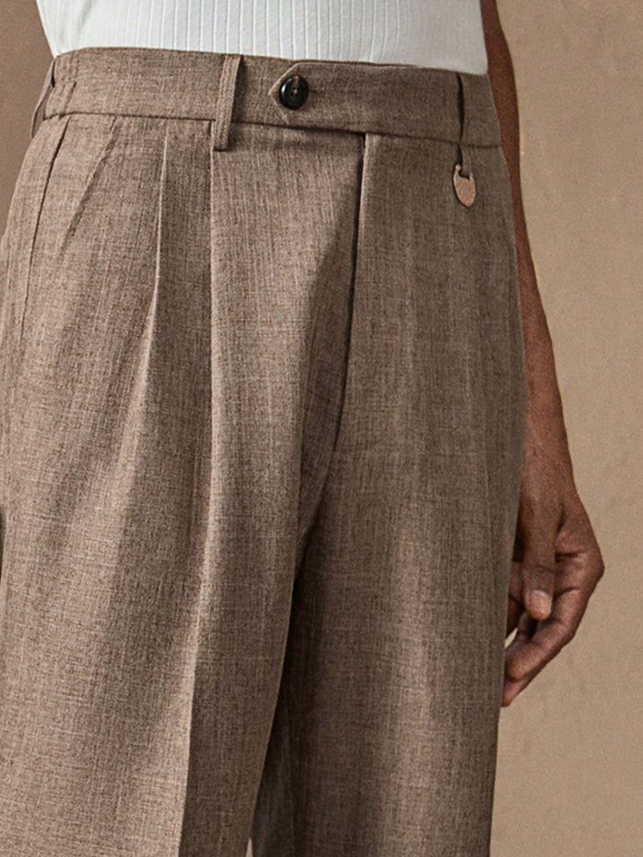 Vintage Pleated Tweed Trousers
