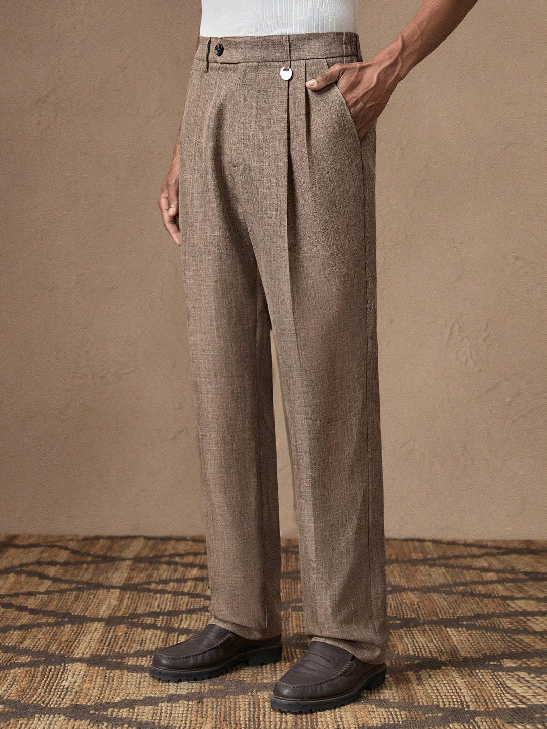 Vintage Pleated Tweed Trousers
