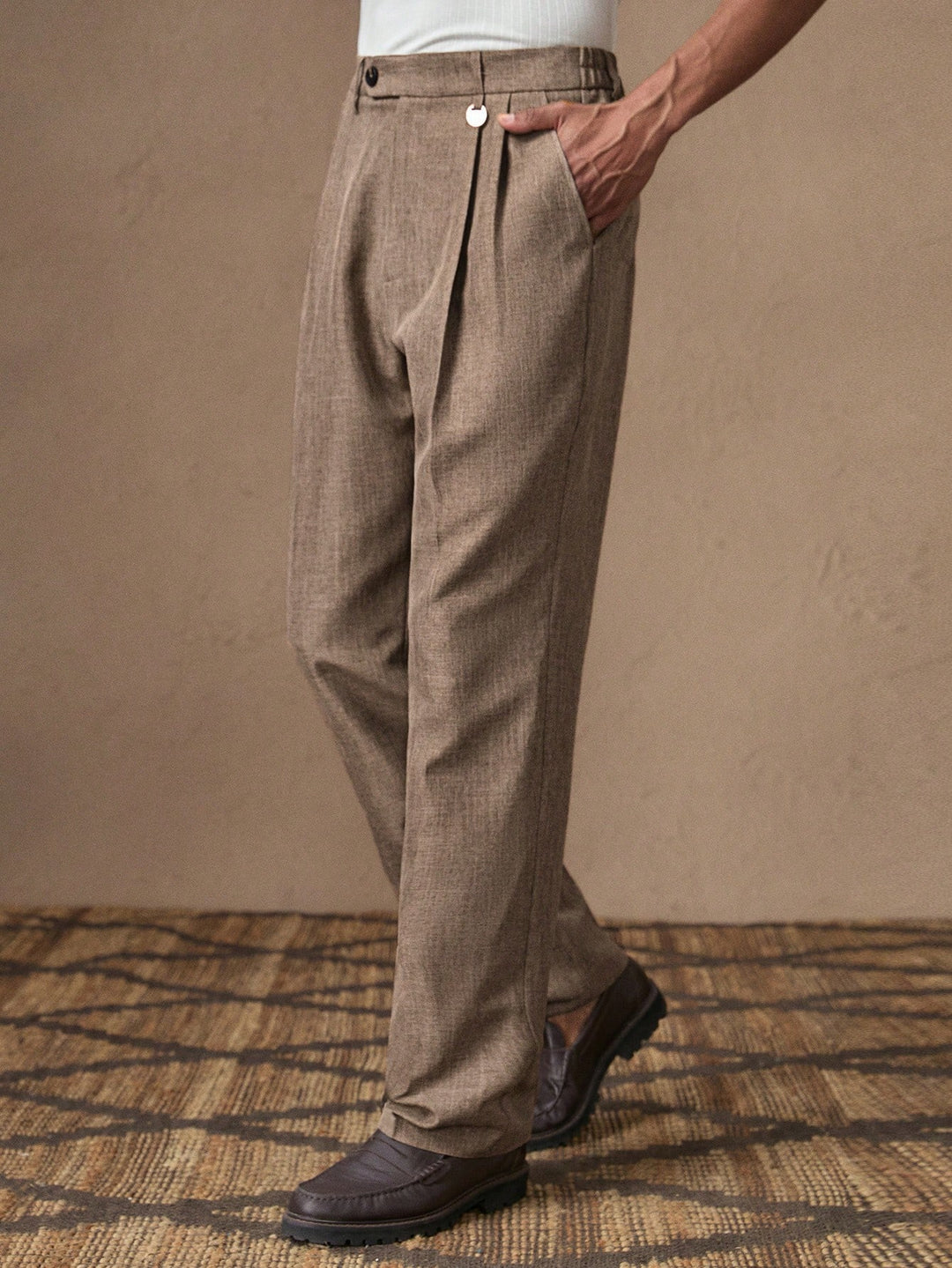 Vintage Pleated Tweed Trousers