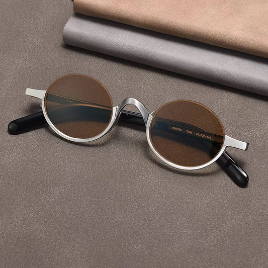 Vintage Round Metal Frame Sunglasses