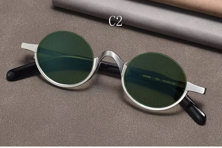 Vintage Round Metal Frame Sunglasses