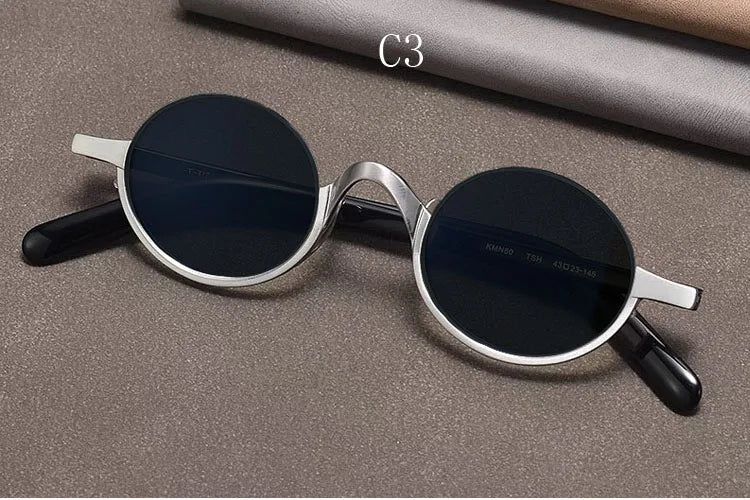 Vintage Round Metal Frame Sunglasses