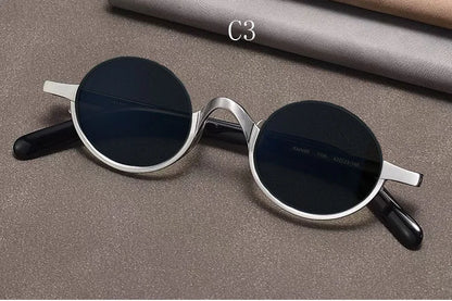 Vintage Round Metal Frame Sunglasses