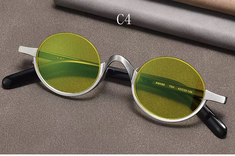 Vintage Round Metal Frame Sunglasses