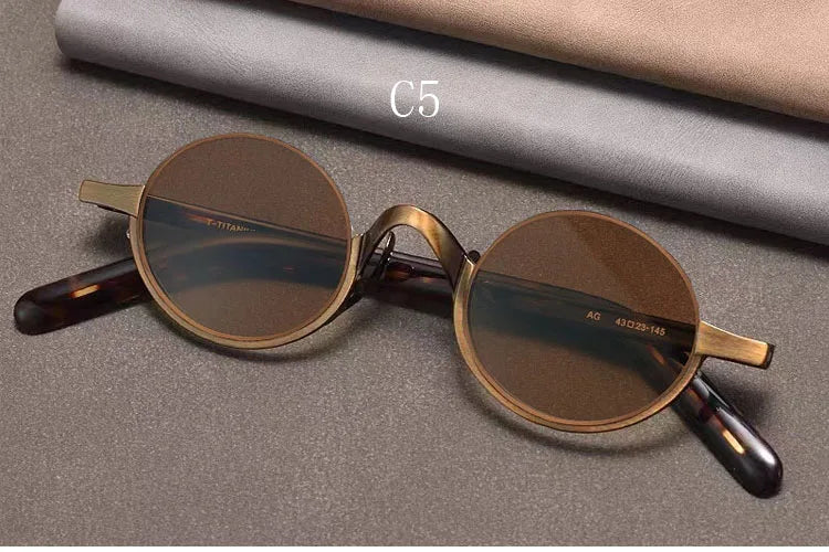 Vintage Round Metal Frame Sunglasses