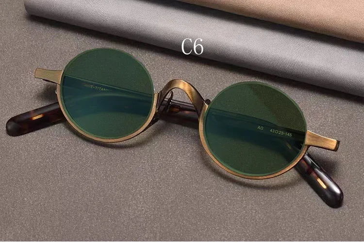 Vintage Round Metal Frame Sunglasses