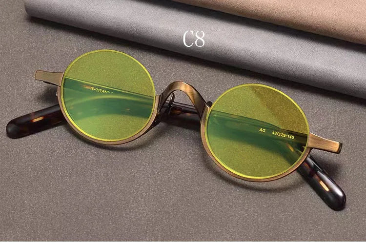 Vintage Round Metal Frame Sunglasses