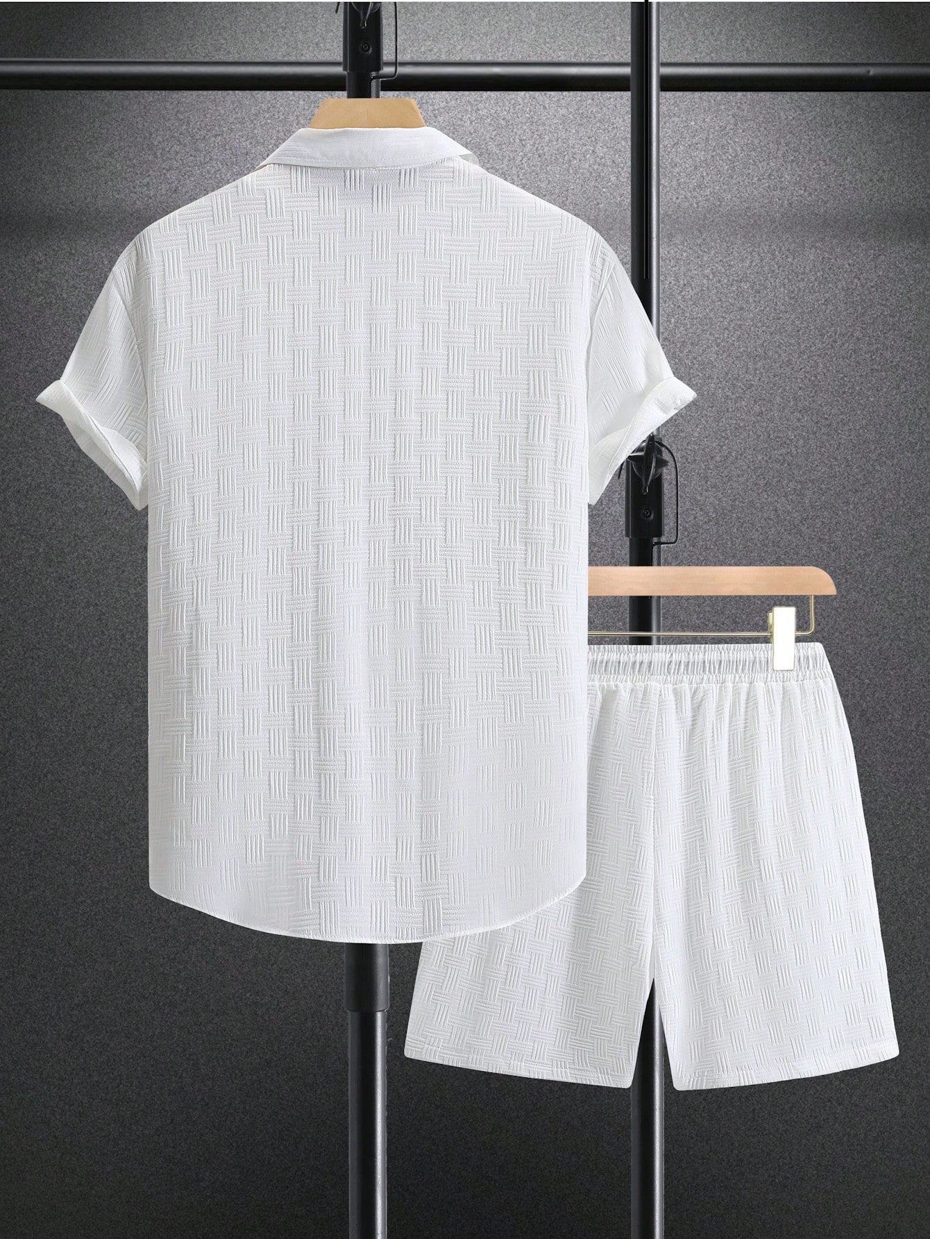 White Linen Shorts Beach Set