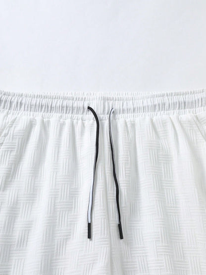 White Linen Shorts Beach Set