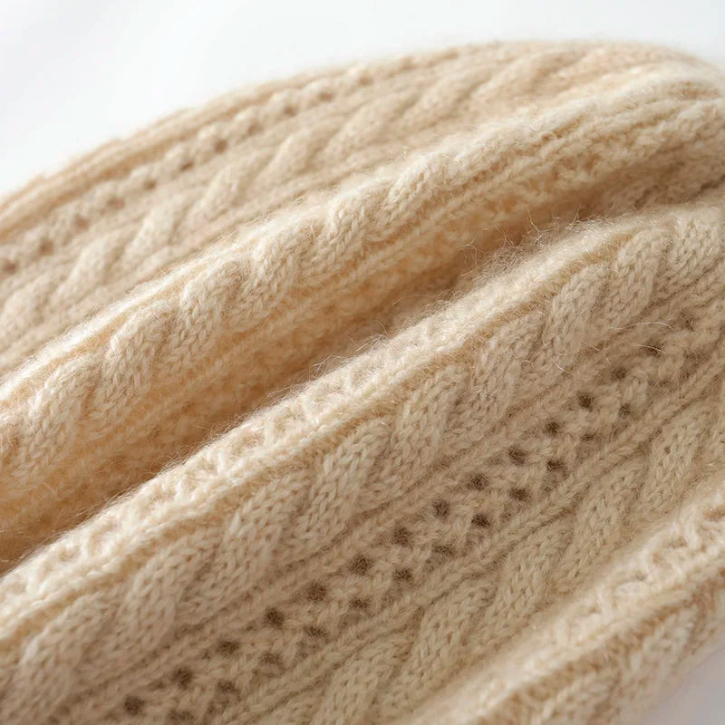  Womens Cashmere Knitted Beanie Hat