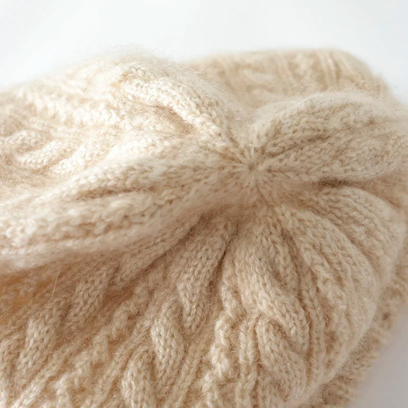 Womens Cashmere Knitted Beanie Hat