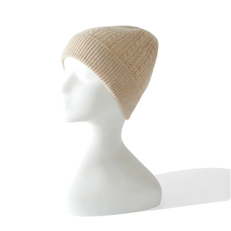  Womens Cashmere Knitted Beanie Hat