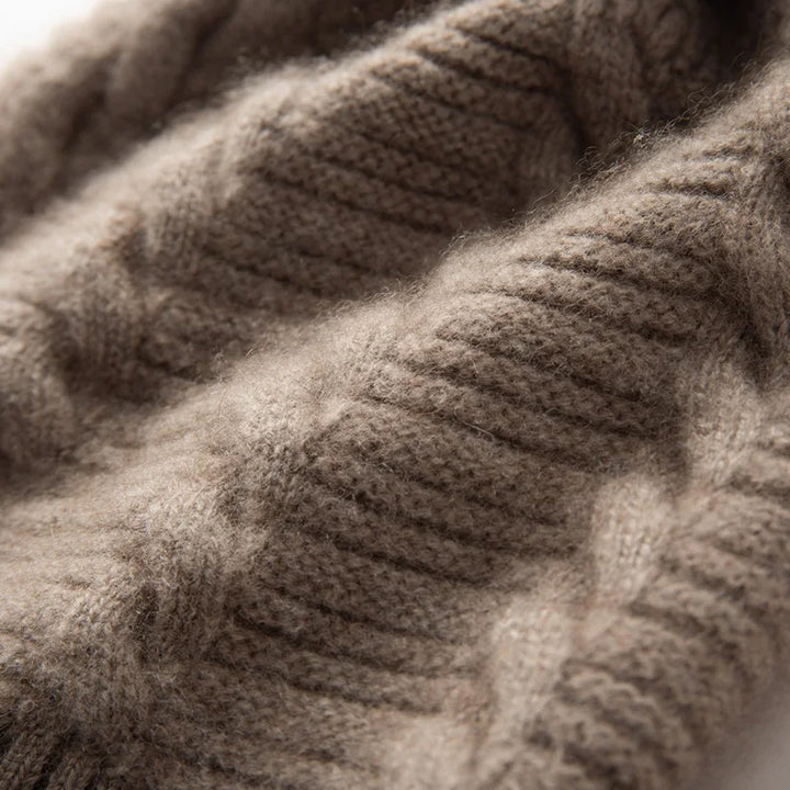 Womens Cashmere Pompom Beanie Hat