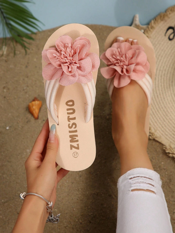 Women's Floral Platform Flip Flops