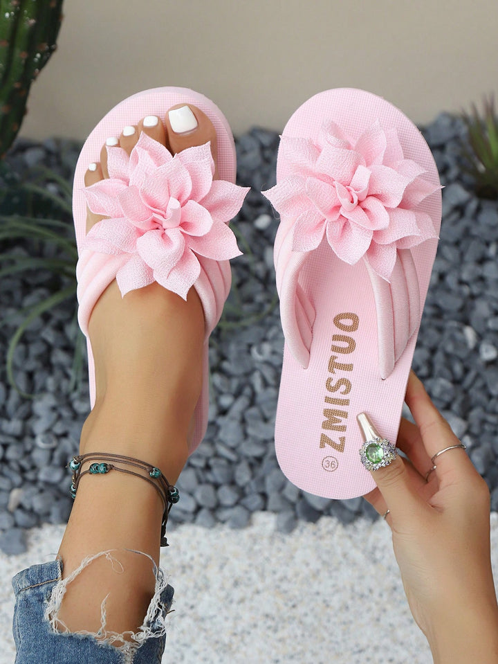 Women's Floral Platform Flip Flops