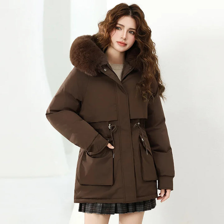 Women's Fur Trim Hooded Winter Parka