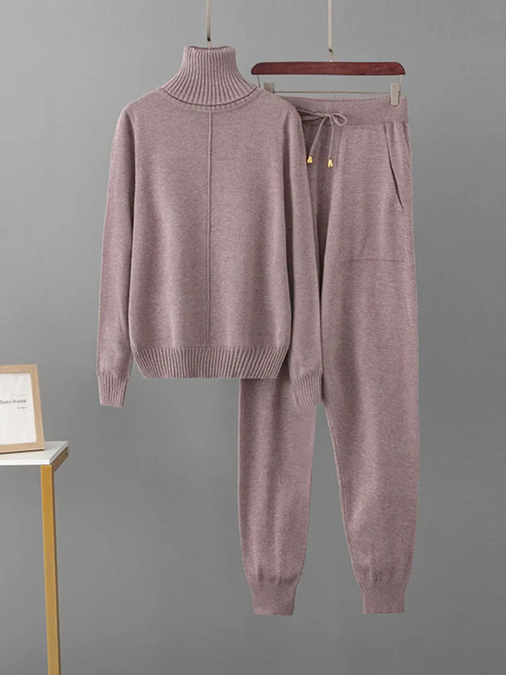 Women's Knitted High-Neck Lounge Set