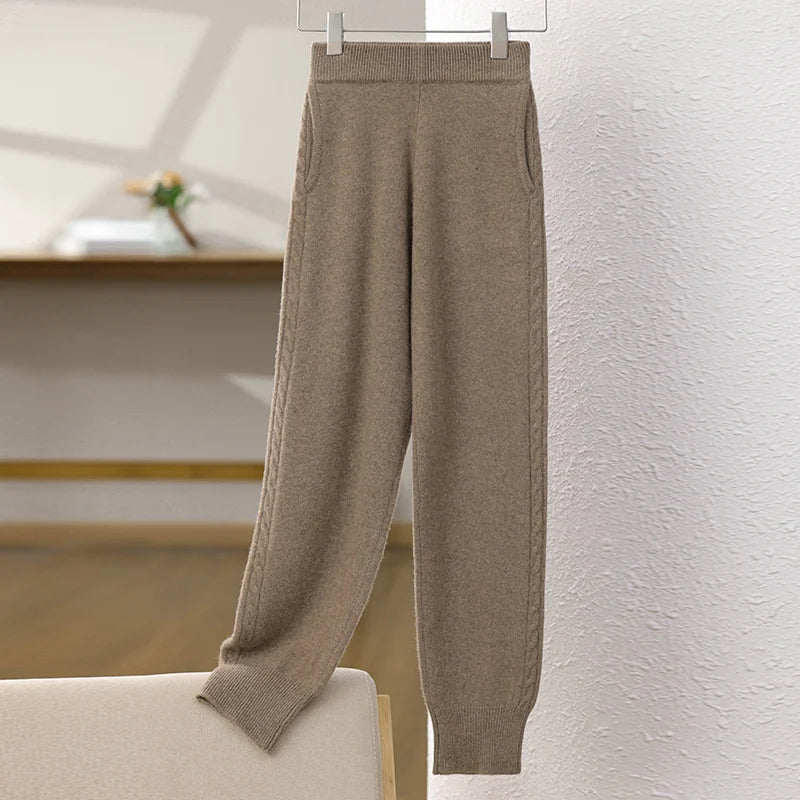 Women's Merino Wool Cashmere Knit Pants