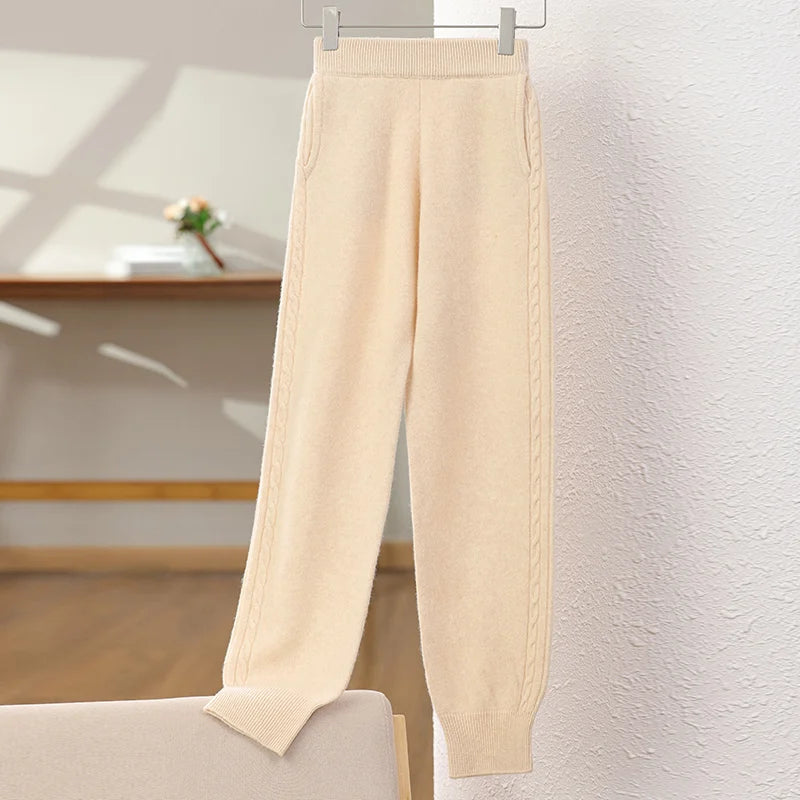 Women's Merino Wool Cashmere Knit Pants