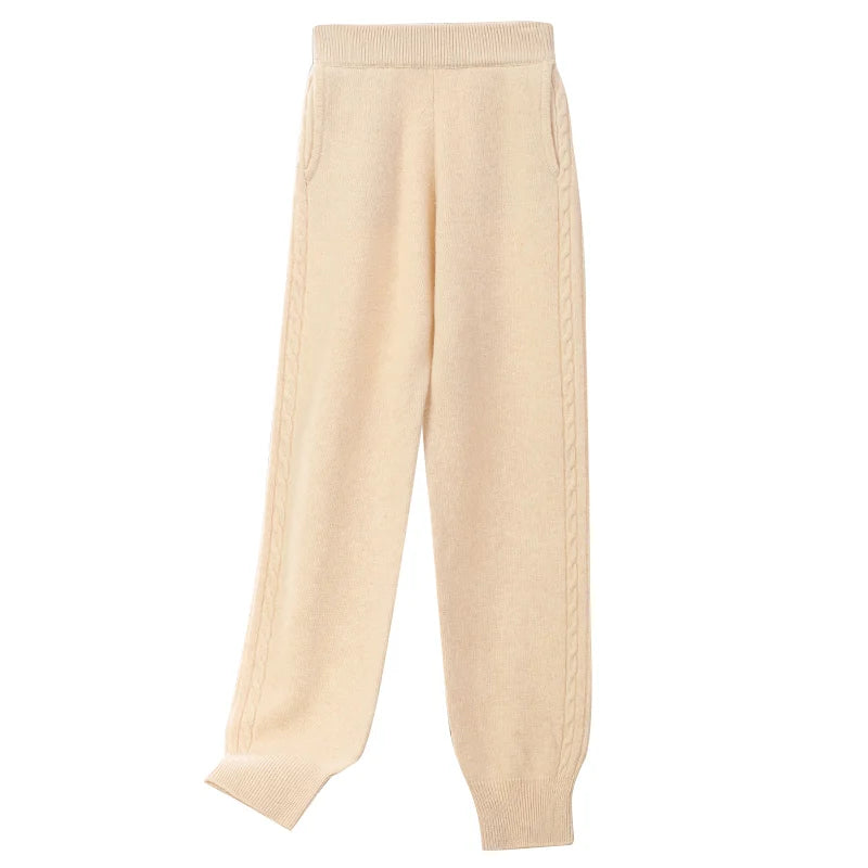 Women's Merino Wool Cashmere Knit Pants