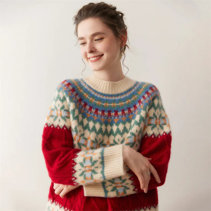 Women's Pure Cashmere Fair Isle Sweater