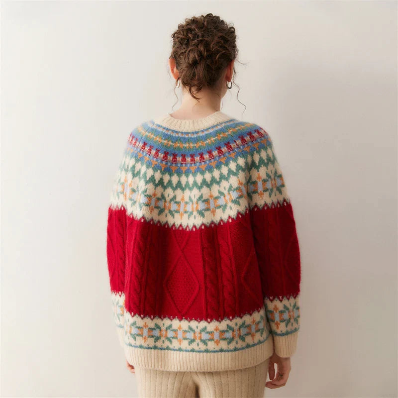 Women's Pure Cashmere Fair Isle Sweater