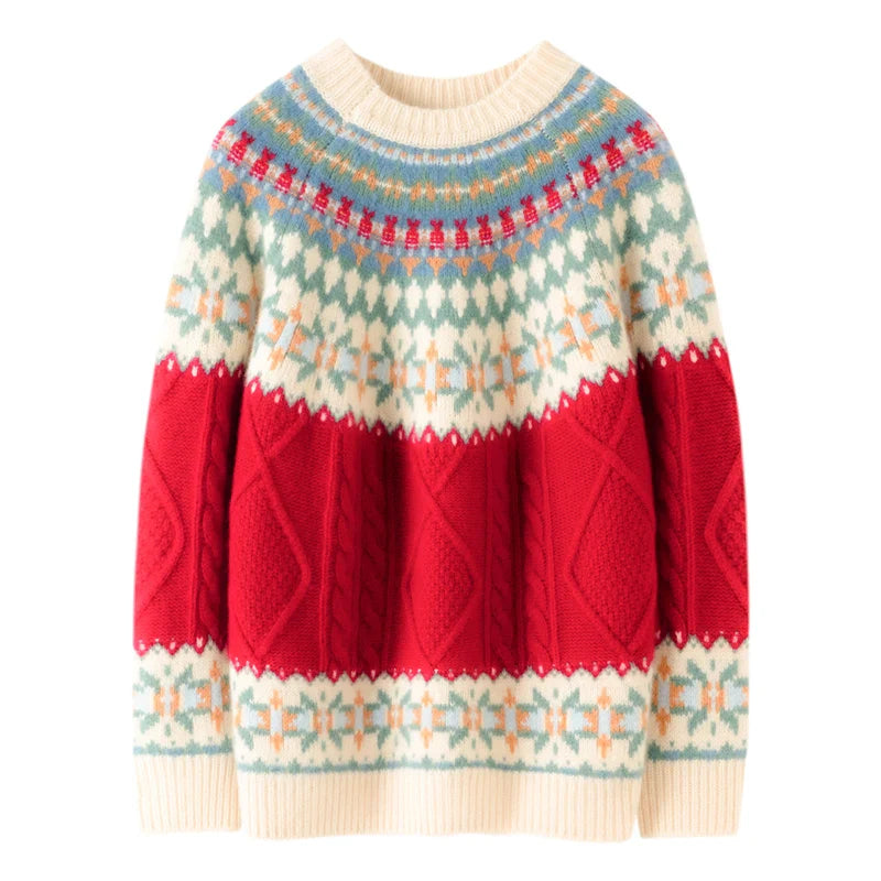 Women's Pure Cashmere Fair Isle Sweater
