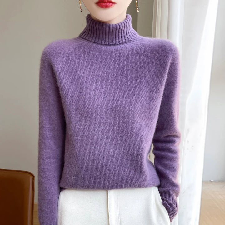  Women's Pure Cashmere Turtleneck Sweater