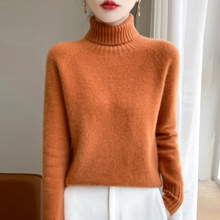  Women's Pure Cashmere Turtleneck Sweater