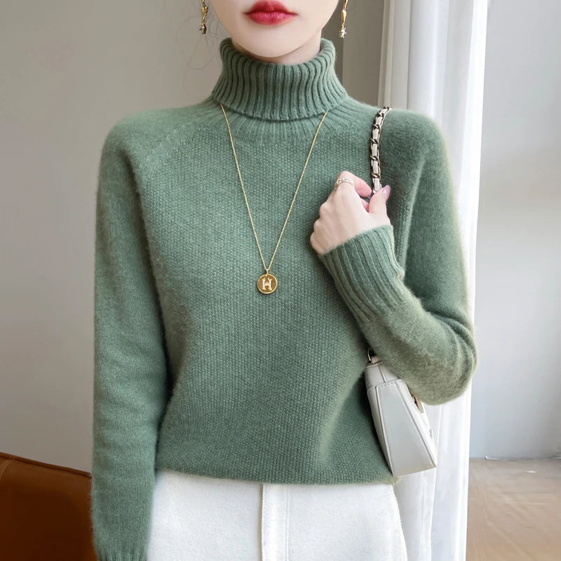  Women's Pure Cashmere Turtleneck Sweater