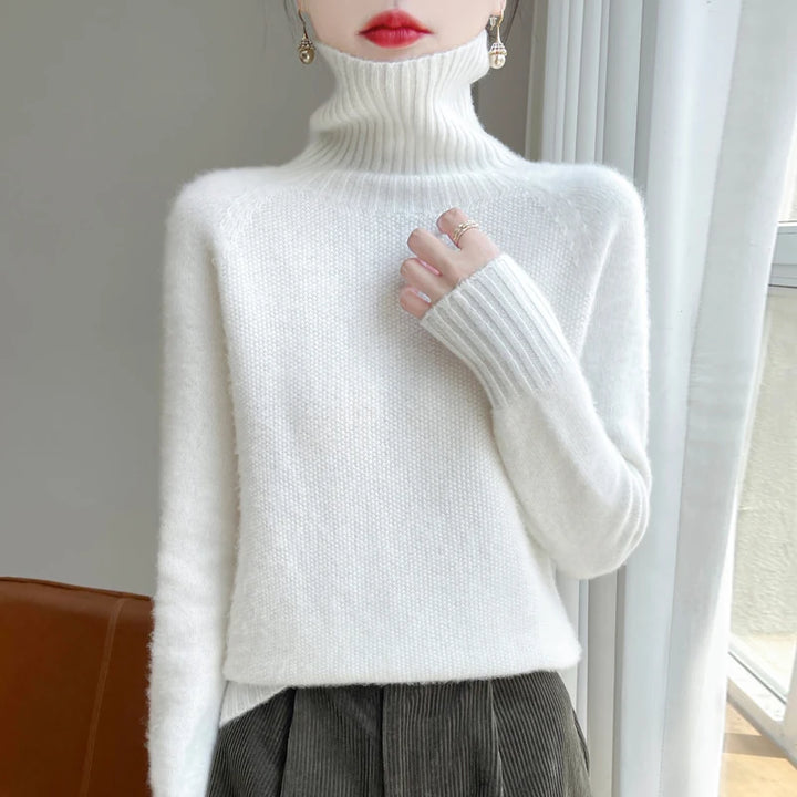  Women's Pure Cashmere Turtleneck Sweater