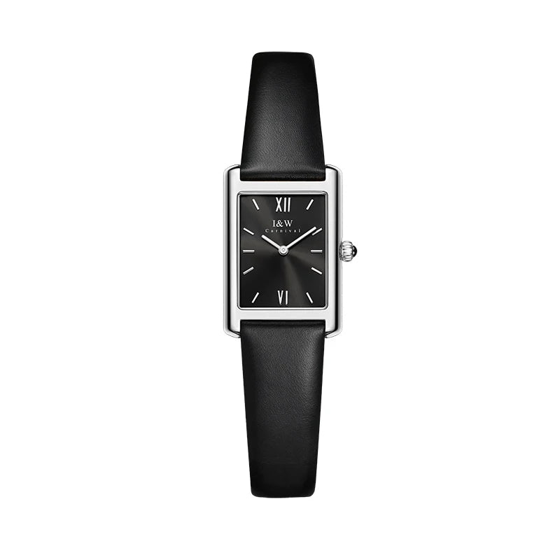 Women's Rose Gold Rectangular Watch