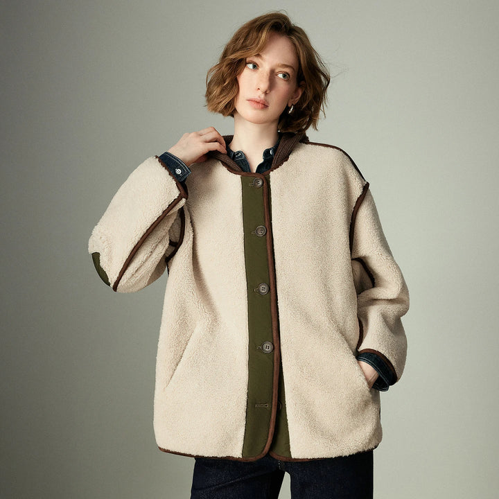 Women’s Textured Colorblock Winter Jacket