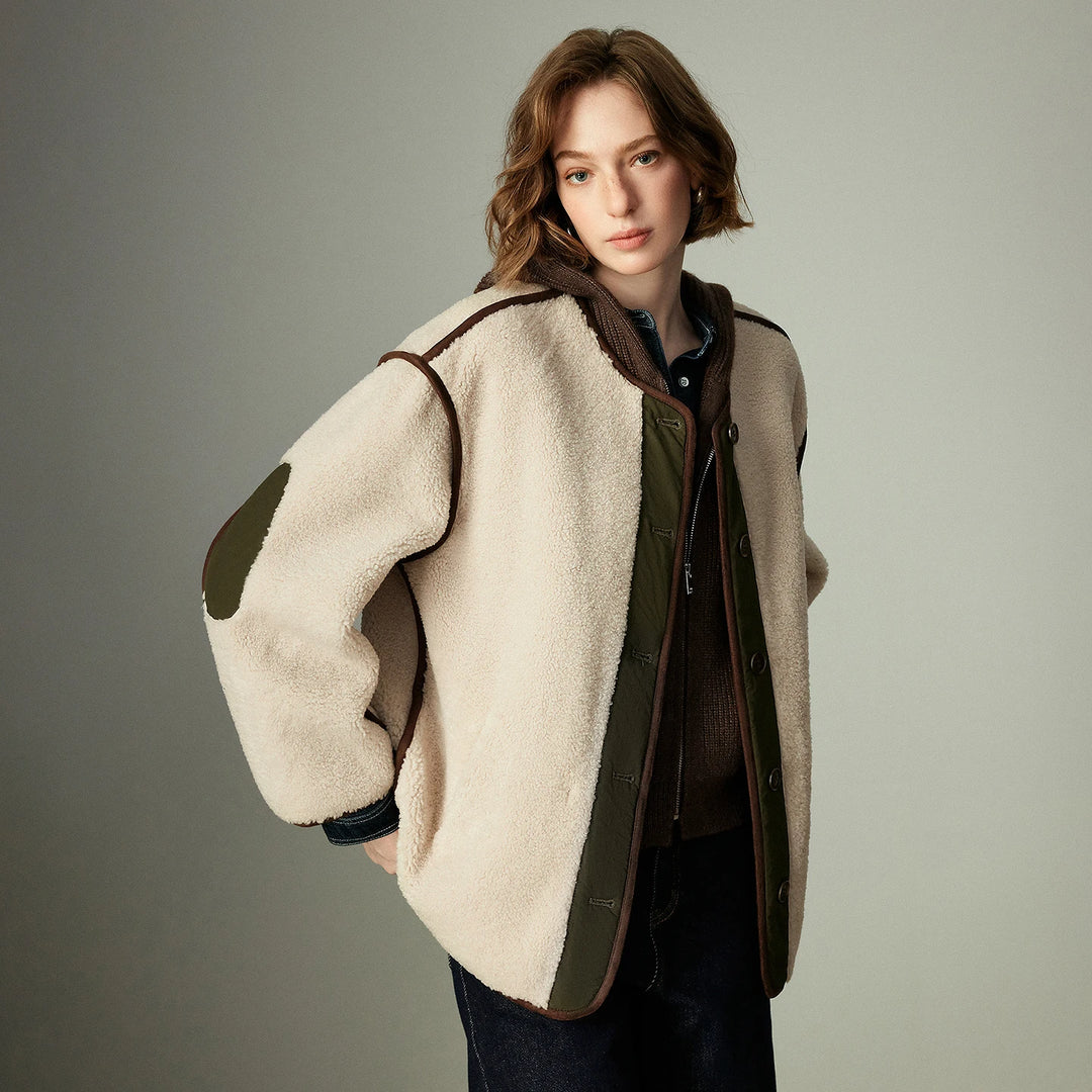 Women’s Textured Colorblock Winter Jacket