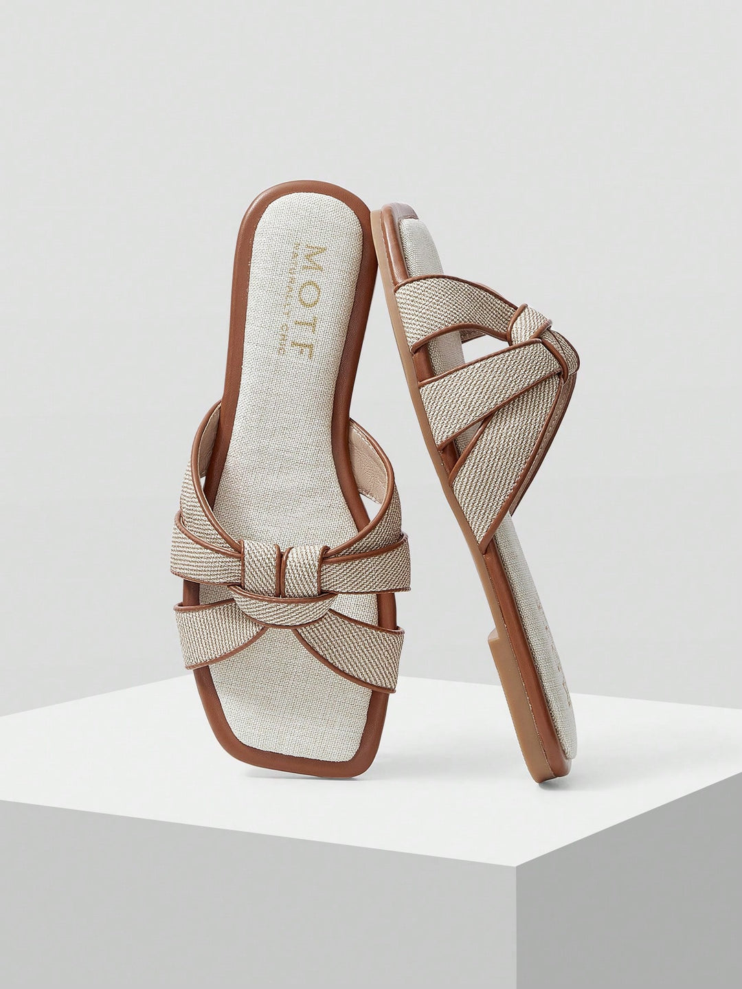 Women's Woven Knot Flat Slides