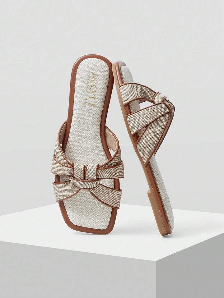 Women's Woven Knot Flat Slides