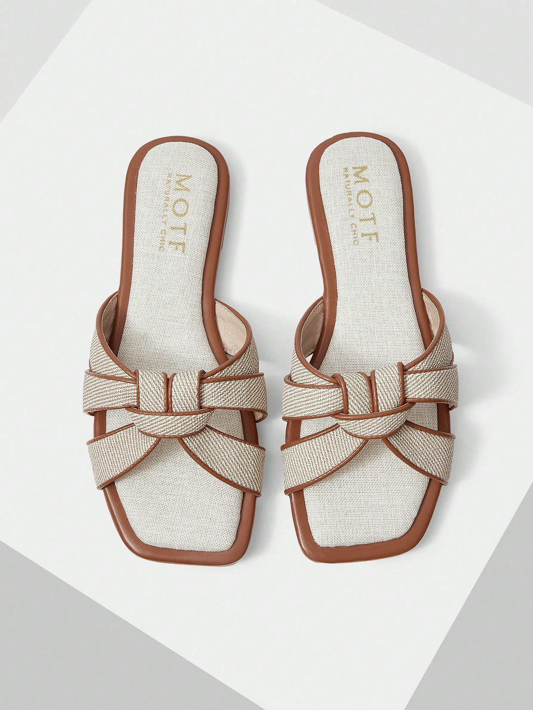 Women's Woven Knot Flat Slides