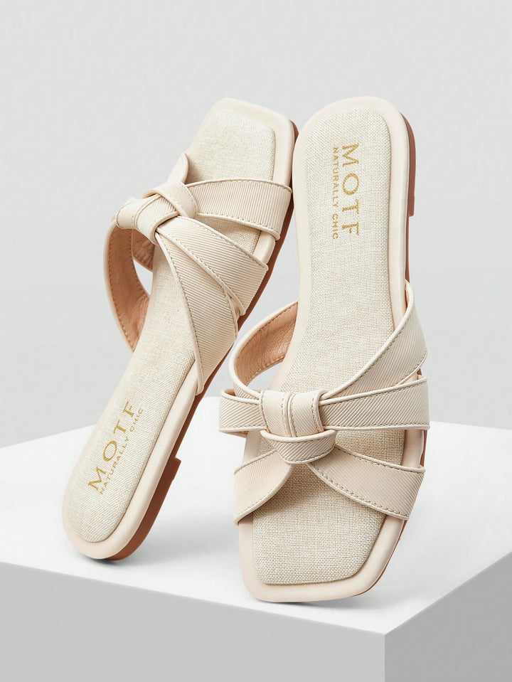 Women's Woven Knot Flat Slides