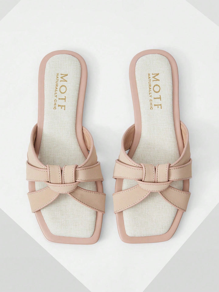 Women's Woven Knot Flat Slides