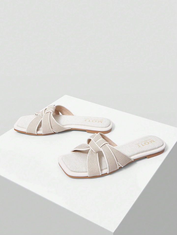 Women's Woven Knot Flat Slides
