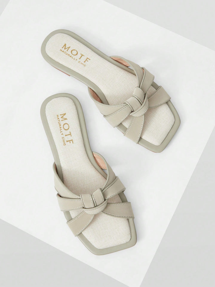 Women's Woven Knot Flat Slides