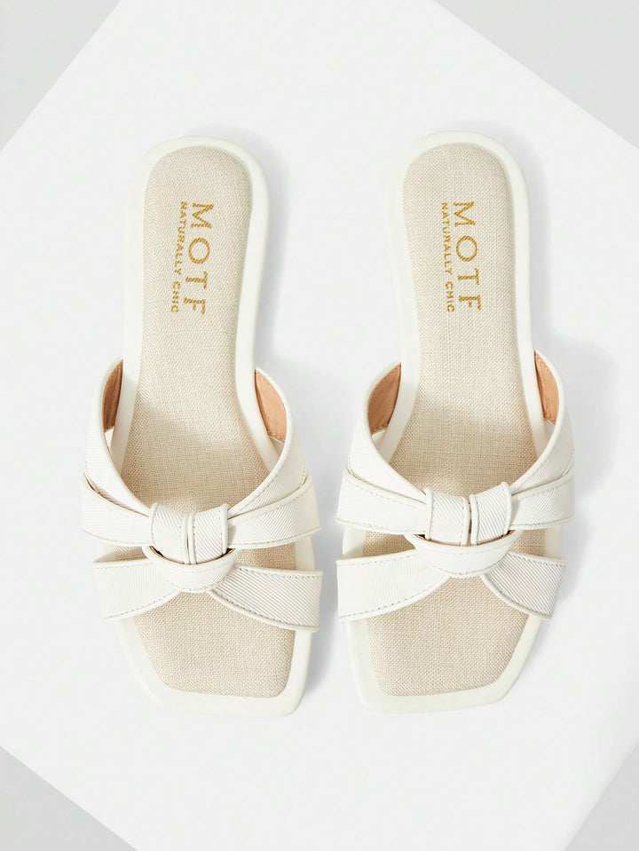 Women's Woven Knot Flat Slides