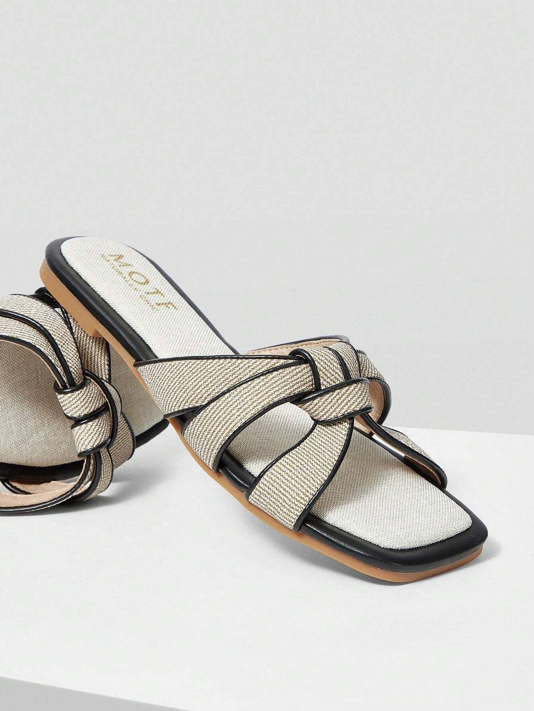 Women's Woven Knot Flat Slides