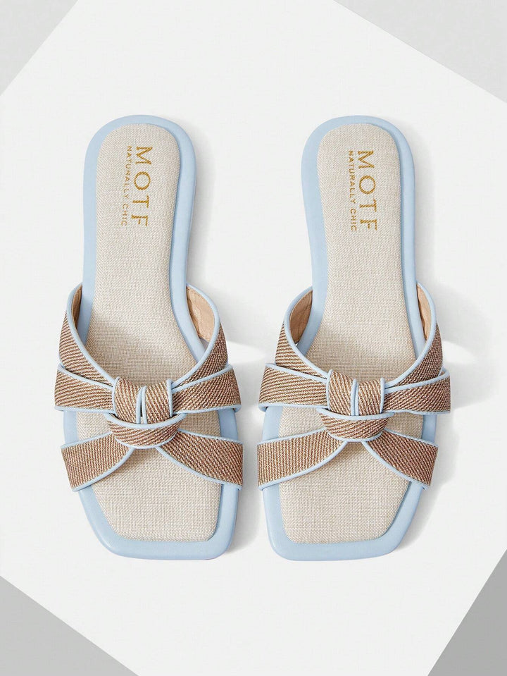 Women's Woven Knot Flat Slides