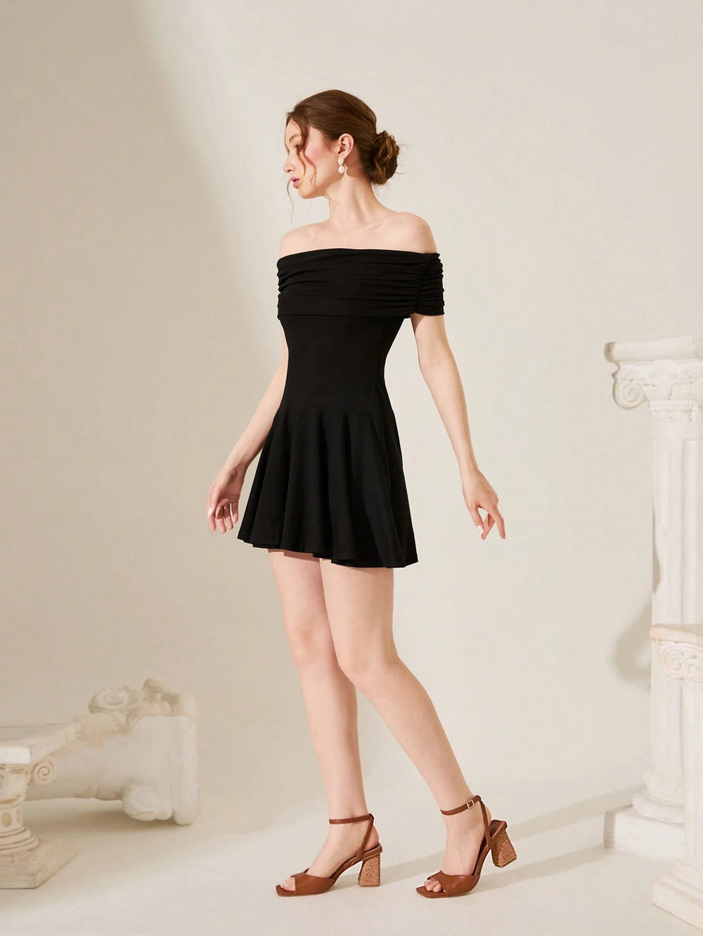 Woven Heel Ankle Strap Sandals